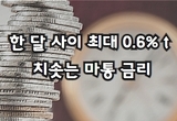 한 달 사이 최대 0.6↑치솟는 마통 금리