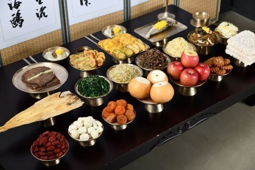 동원홈푸드의 차례상 세트로 차린 차례상. (출처: 동원홈푸드)