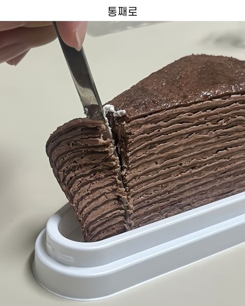 크레이프 케이크 한 장씩 VS 통째로 | 인스티즈