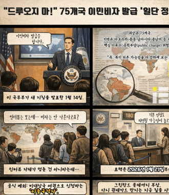 "드루오지 마!" 美, 75개국 이민비자 발급 '일단 정지’